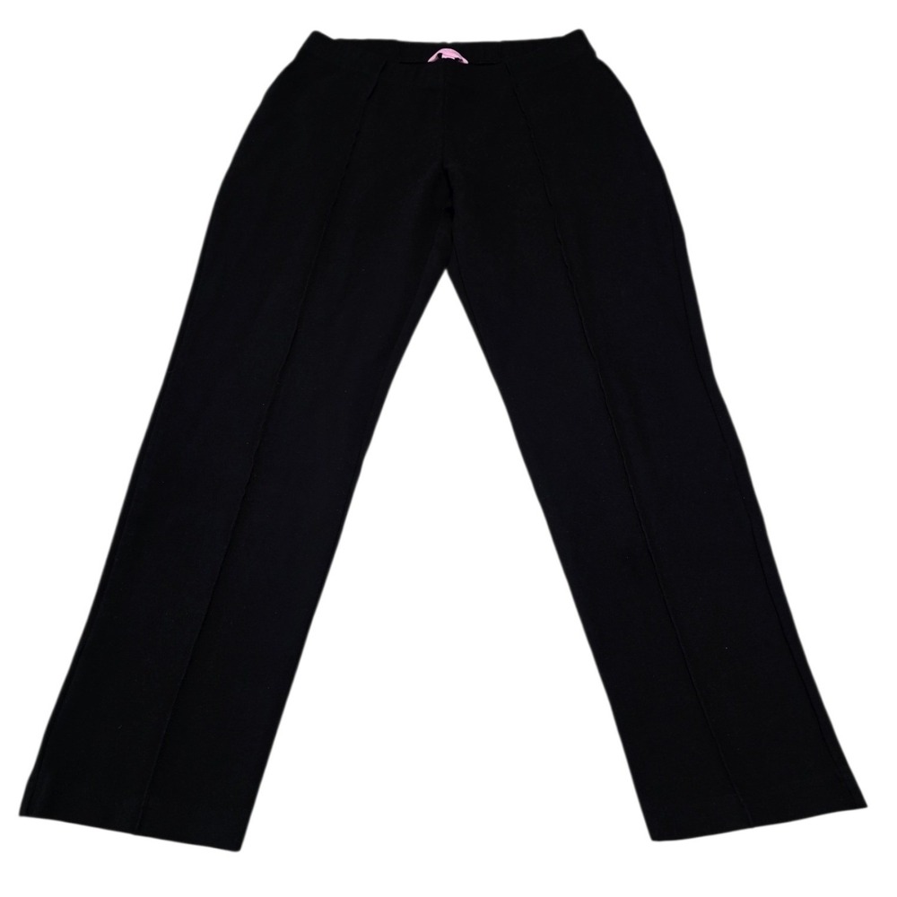 Lilly Pulitzer Black Ponte Knit Leggings Slim Leg‎ Seam Detail Style 42447 Large